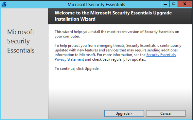definition update for microsoft security essentials